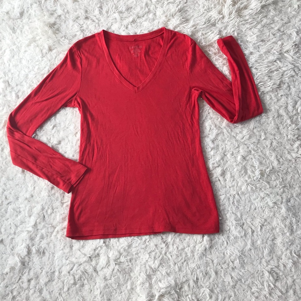 Red long sleeved t shirt